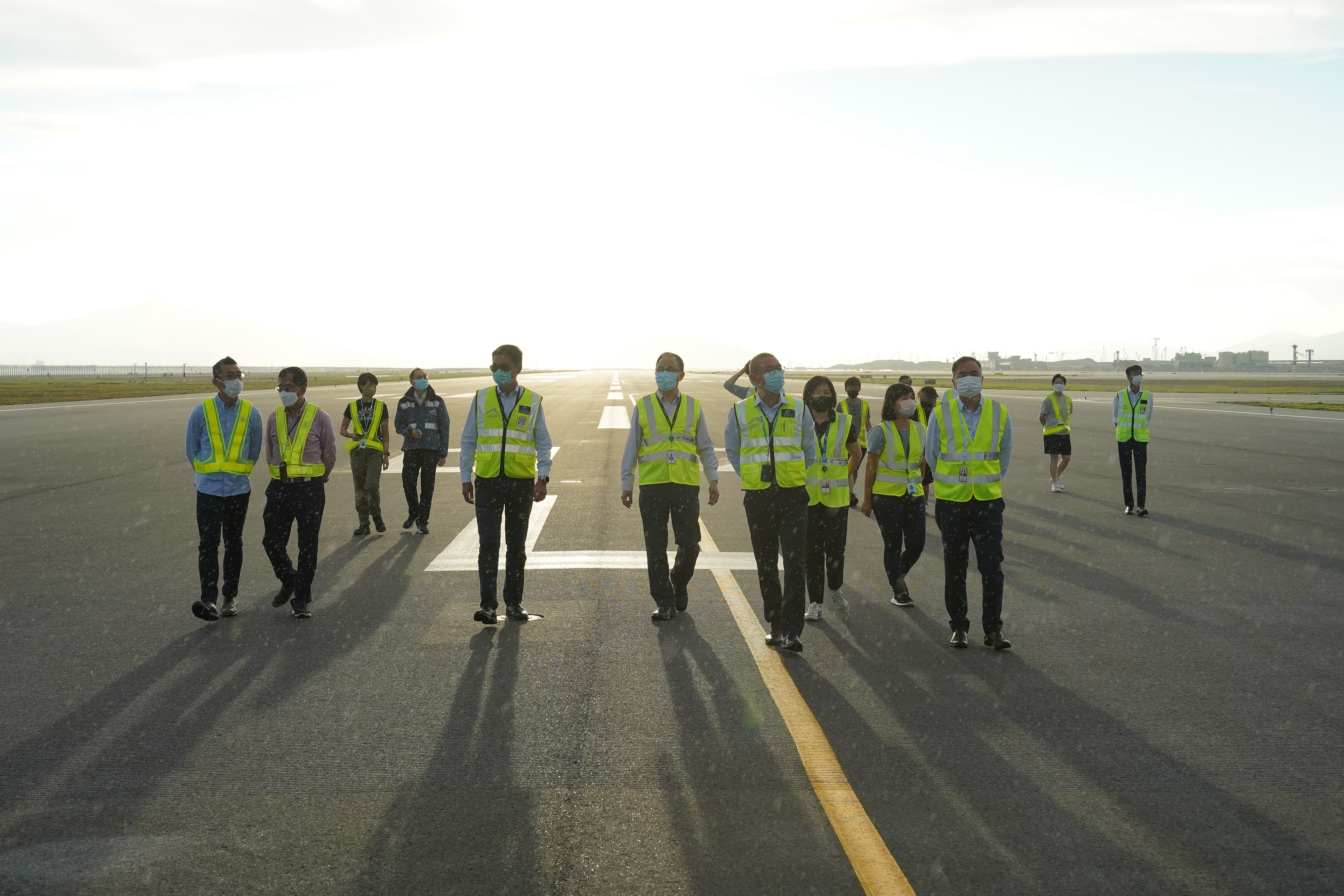 Airport Authority Hong Kong and Civil Aviation Department conduct joint inspection. 